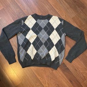 John Galt Grey Bernadette Sweater argyle
